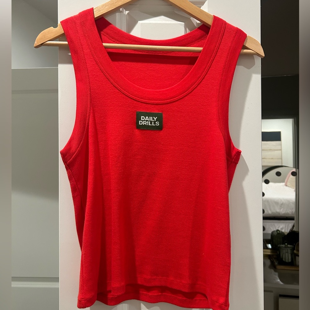 DAILY DRILLS RED TANK TOP